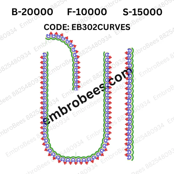 Elegant Curve Pattern for Blouses - EB352CURVE