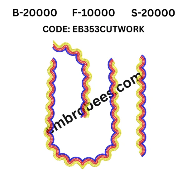 Elegant Cutwork Blouse Embroidery - EB353CUTWORK