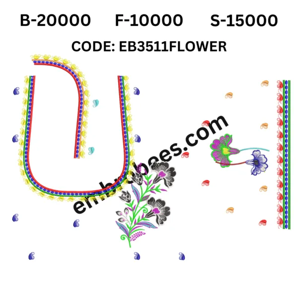 Modern Floral Blouse Pattern - EB3511FLOWER
