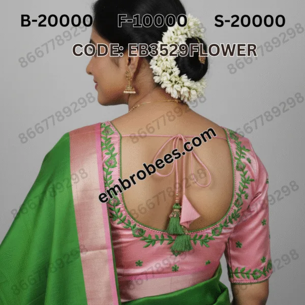 Lovely Floral Blouse Embroidery Design - EB3529FLOWER