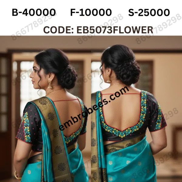 Artistic Floral Embroidery for Blouses - EB5073FLOWER