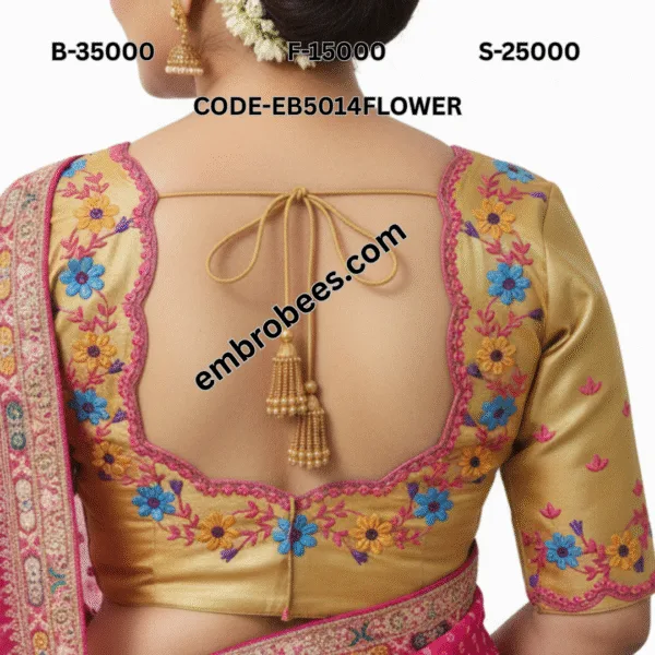 Modern Floral Motif for Blouses - EB5014FLOWER