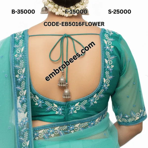 Single Bloom Floral Blouse Design - EB5016FLOWER