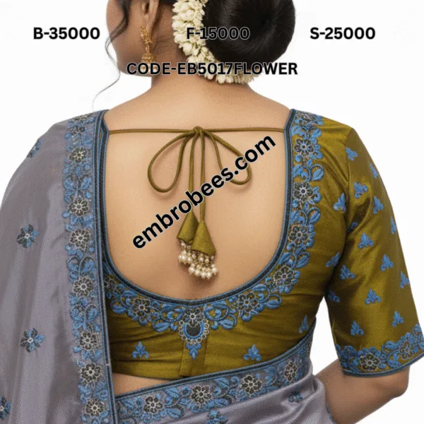 Elegant Floral Embroidery Motif - EB5017FLOWER