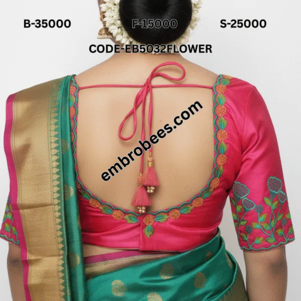 Floral Net Pattern Blouse Embroidery - EB5032FLOWERNET