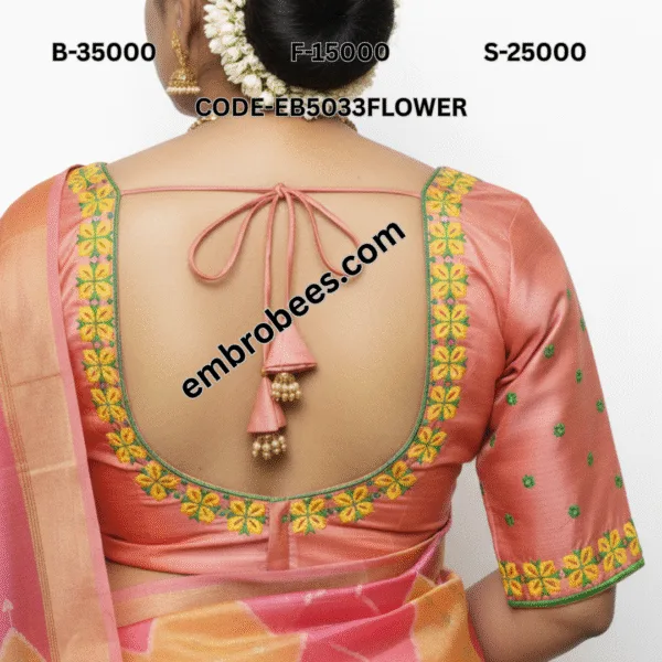 Delicate Floral Embroidery for Blouses - EB5033FLOWER