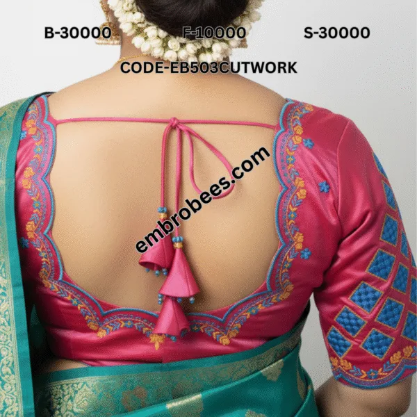 Delicate Cutwork Blouse Embroidery - EB503CUTWORK