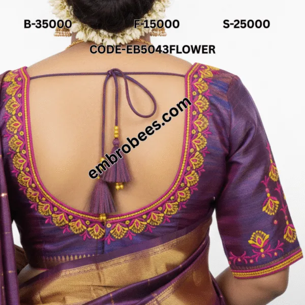 Stylish Floral Blouse Embroidery - EB5043FLOWER