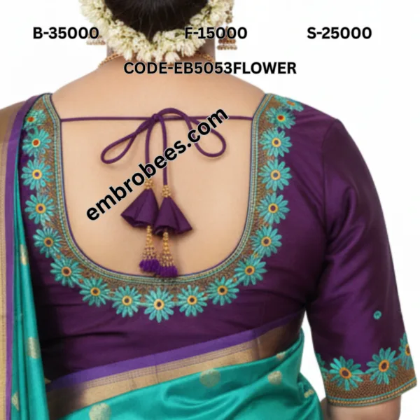 Elegant Flower Embroidery for Blouses - EB5053FLOWER