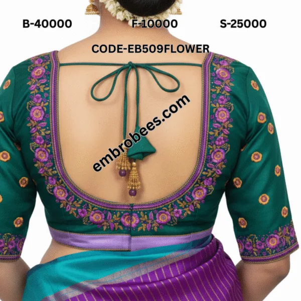 Lush Floral Blouse Embroidery Pattern - EB509FLOWER